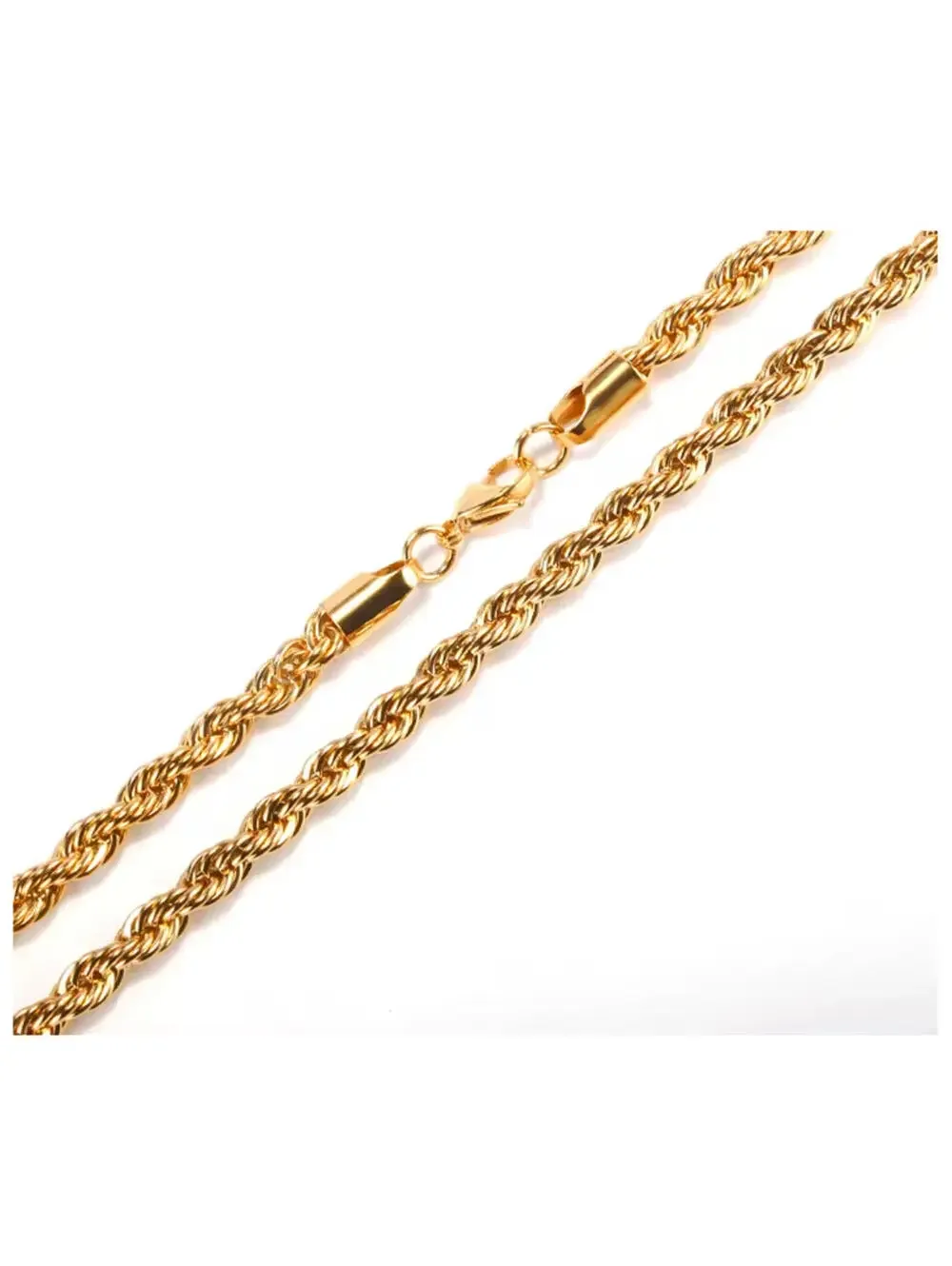 Large rope chain - Necklace -  18K gold plated - 8mm / 24